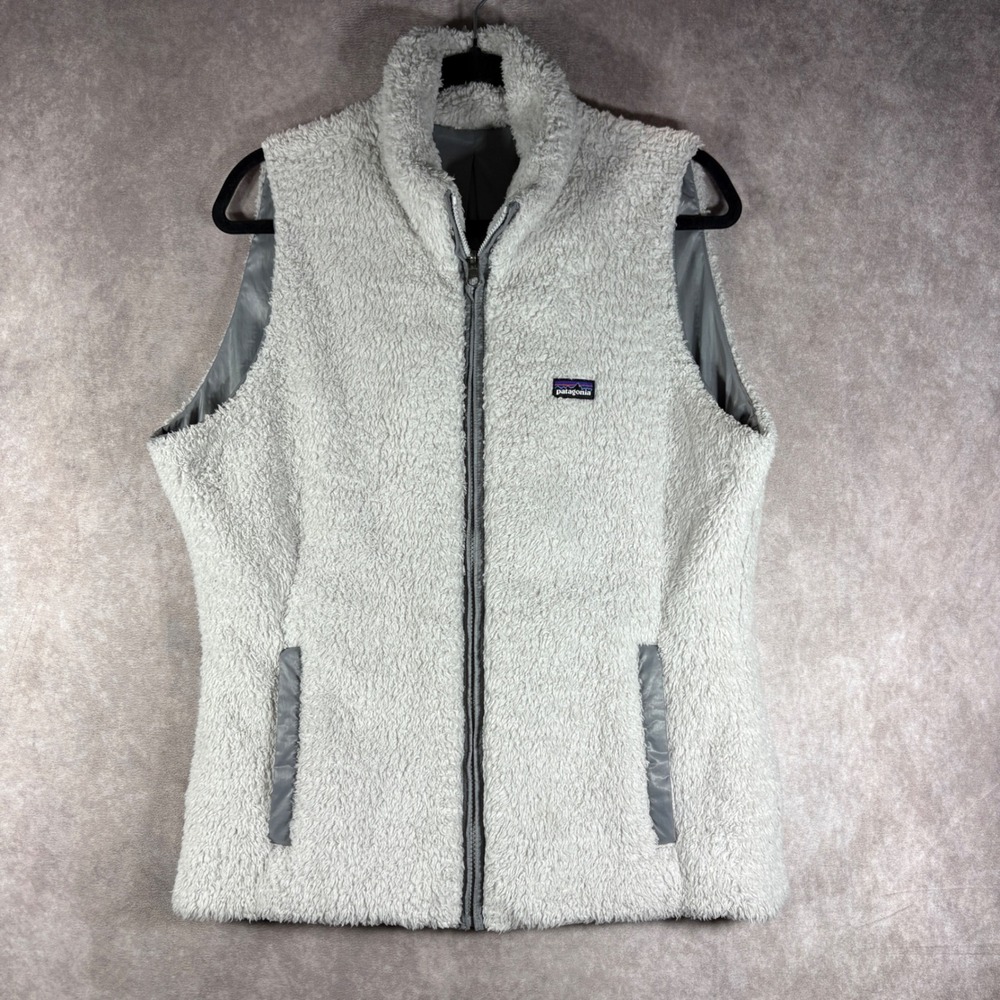 Patagonia Vest Womens Large Gray Los Gatos Reversible Fleece Full Zip Outdoor